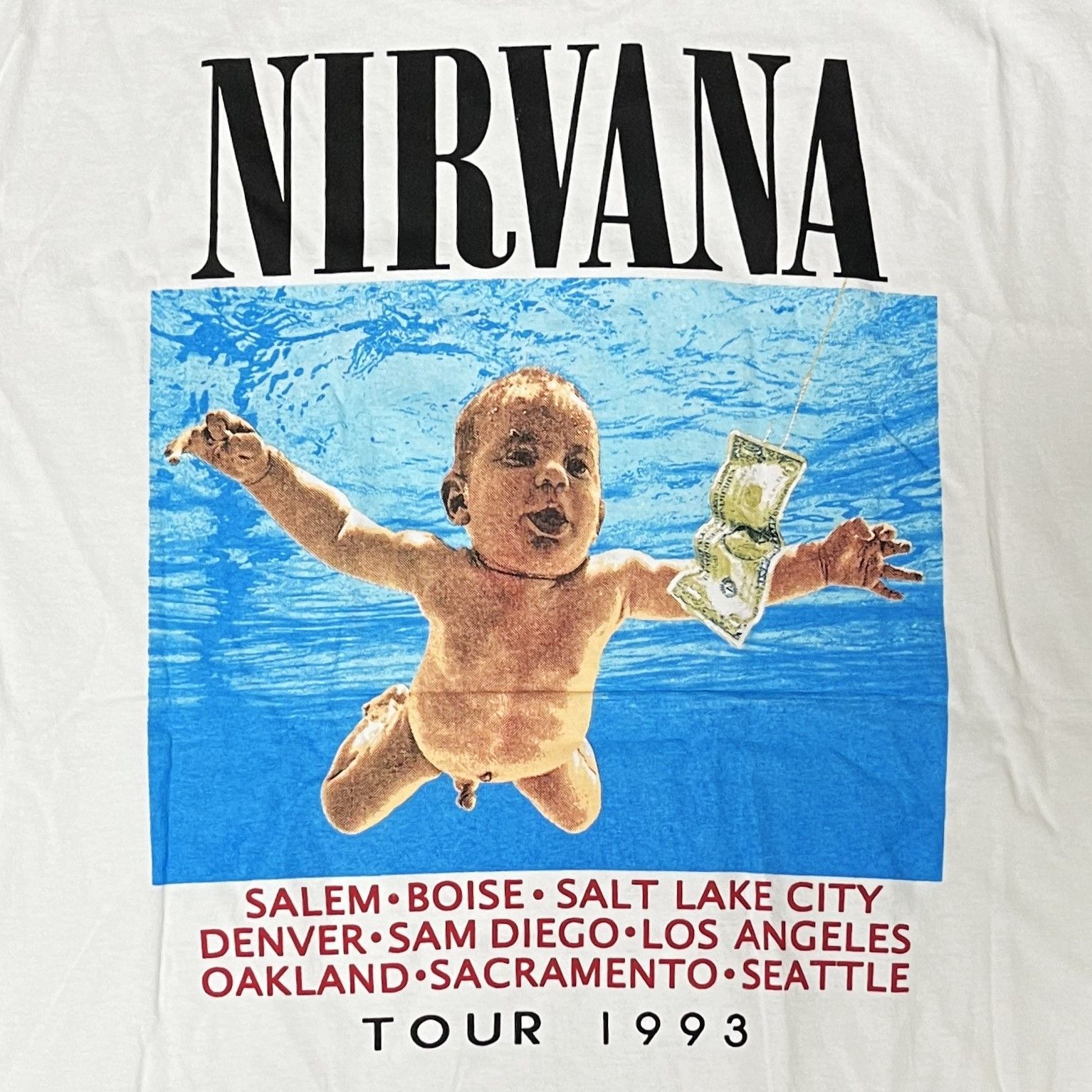 １９９３年頃購入nirvanaニルヴァーナTシャツ・サイズL NIRVANA / ニルヴァーナ Tシャツ IN UTERO TOUR 1993 - メルカリ