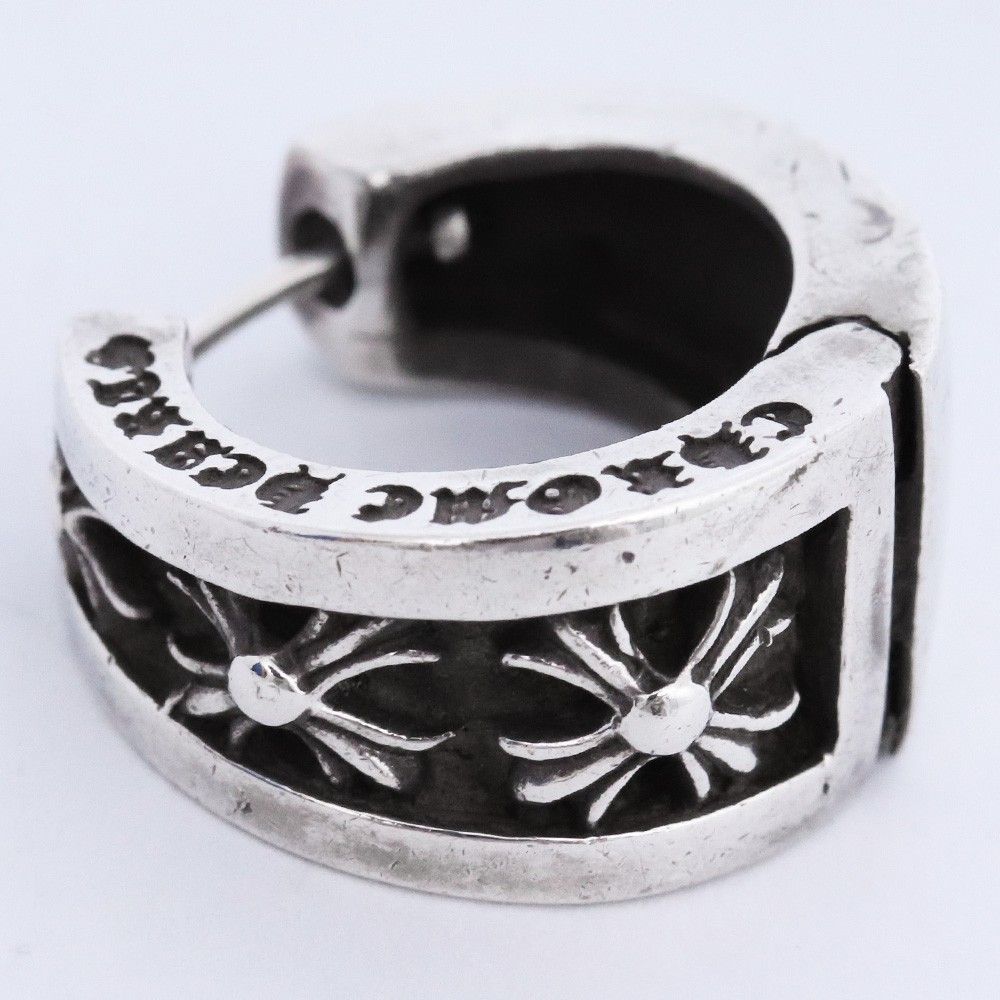 CHROME HEARTS ナローVバンド CHX イヤリング シルバー