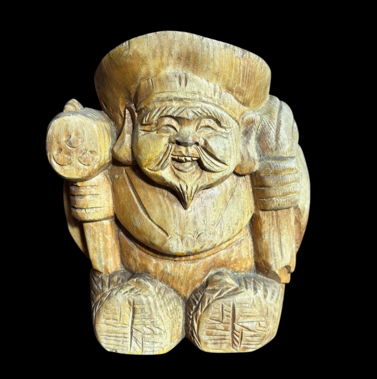 木彫り 大黒天 七福神 木製 大黒様 開運 縁起物 彫刻 仏像 古 木彫り 大黒天 七福神 木製 大黒様 開運 縁起物 彫刻 仏像 古