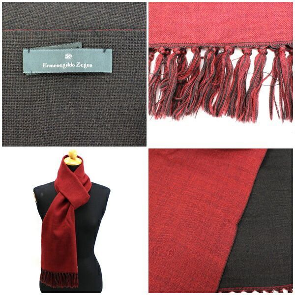 エルメネジルド・ゼニア リバーシブル マフラー ショール 薄手