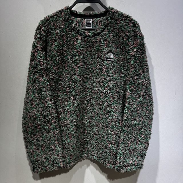 supreme ノースフェイス 23ss ハイパイルフリースプルオーバー　L シュプリームノースフェイス ハイパイルフリースプルオーバー