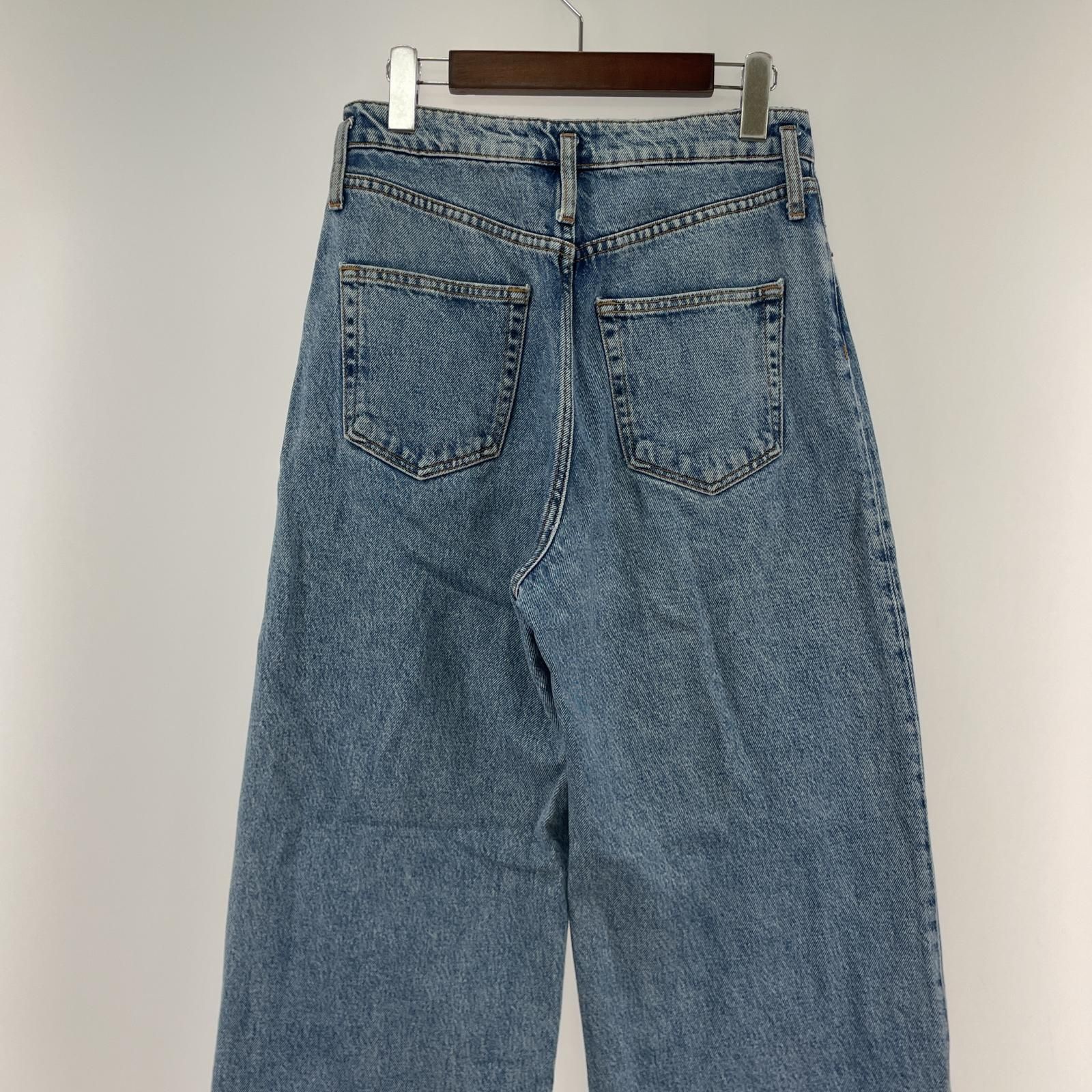 ZARA ザラ ワイド デニムパンツ sizeEUR 36/ブルー - メルカリ