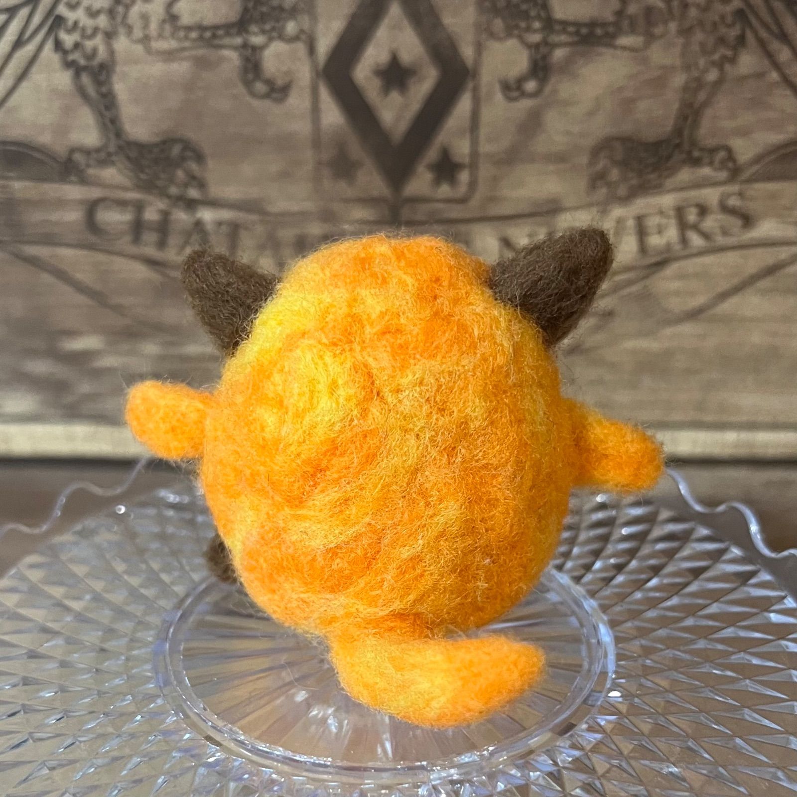 ハンドメイド 羊毛フェルトのオレンジネコゾンビ no273 - メルカリ