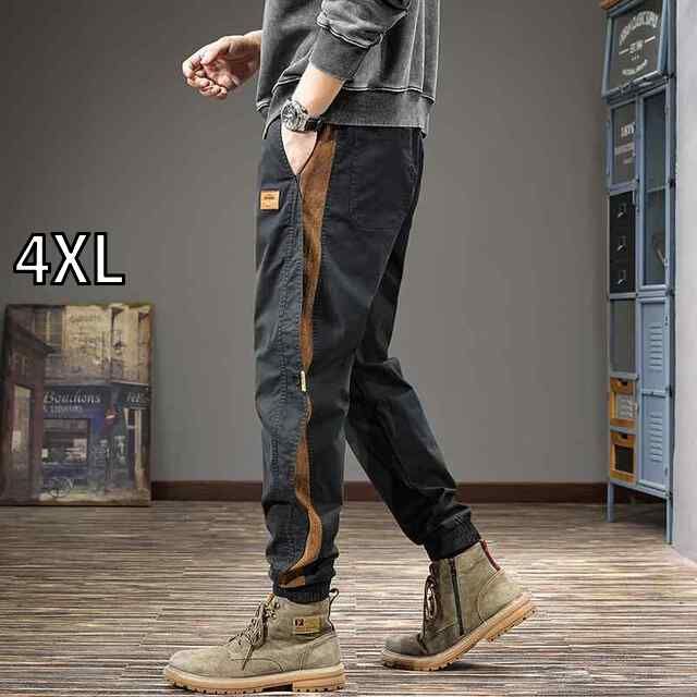 4XL メンズ ファッション 服 オシャレ シンプル 大 かっこいい 大きいサイズ ストリート 紳士服 秋 ファッション アメリカン レトロ アウトドア カジュアル パンツ ズボン ロング