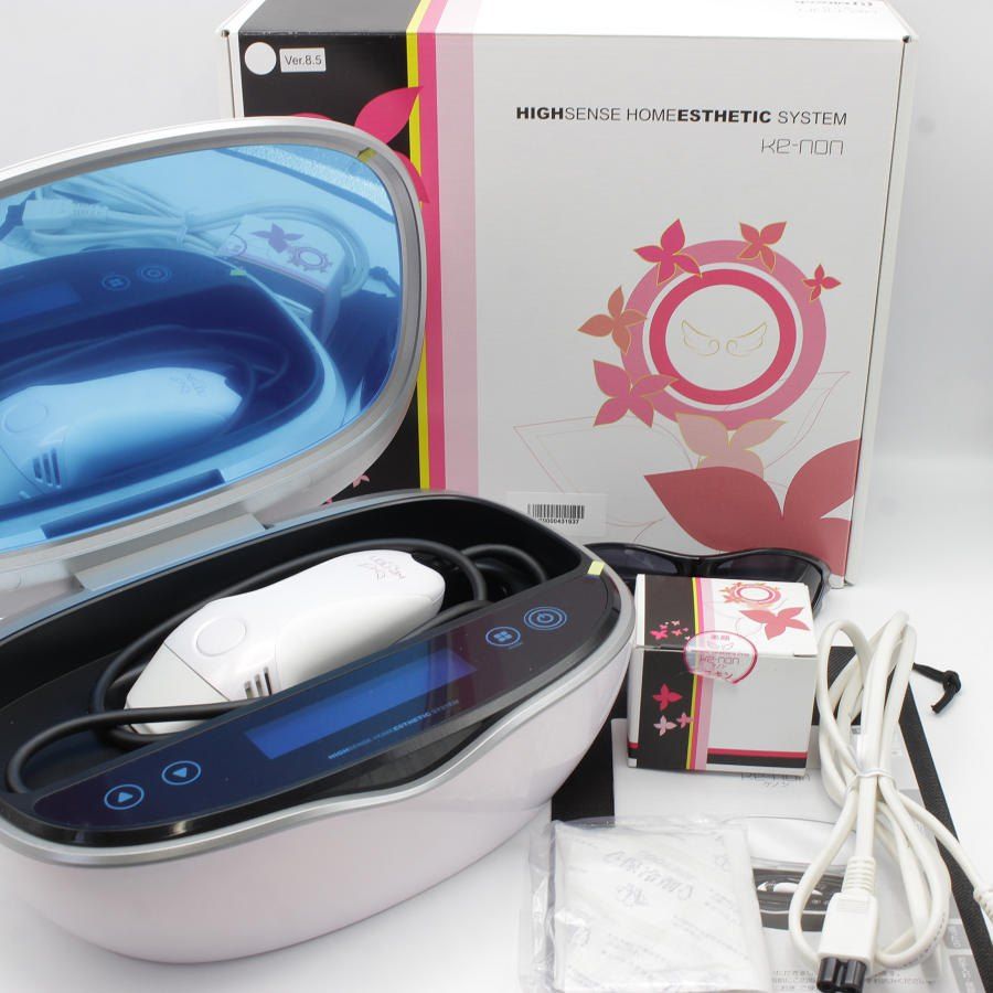 【美品】ケノン Ver.8.5 カートリッジ2点 スーパープレミアム+スキン 脱毛器 kenon 本体