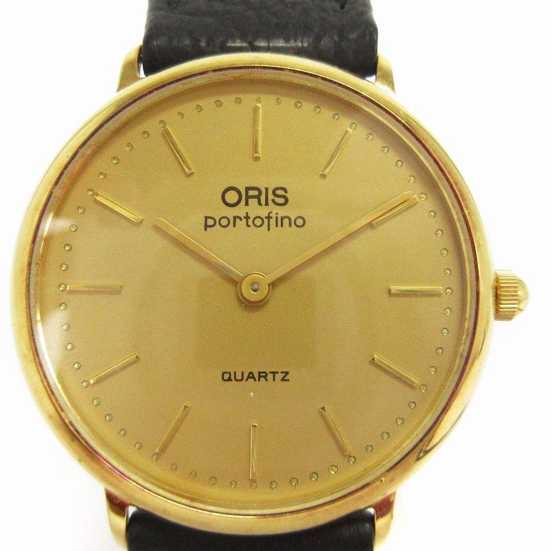 ORIS ゴールド アナログ時計 オリス ORIS PORTOFINO 腕時計 アナログ クオーツ 文字盤