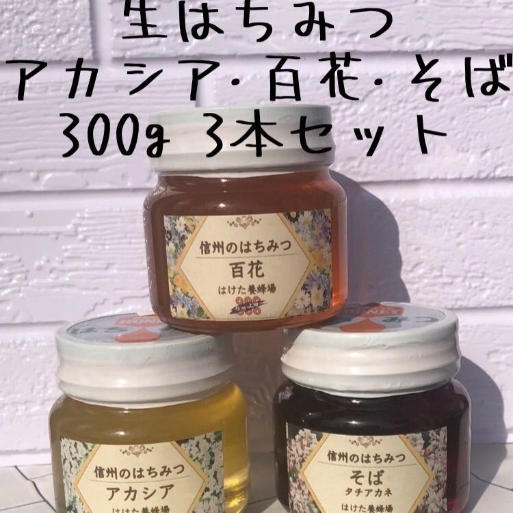 信州産蜂蜜アカシア3本とそば1本 - その他 加工食品