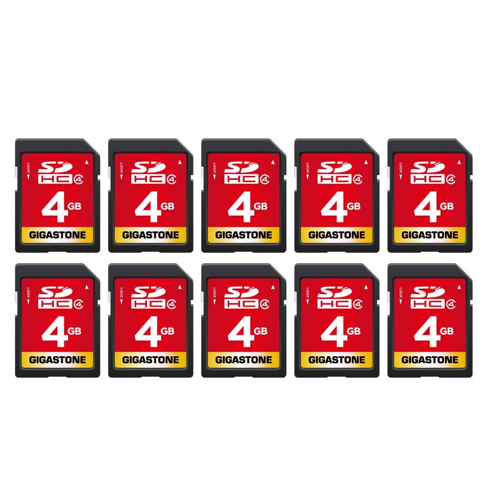 GIGASTONE 4GB SDカード 10枚セット UHS-I U1 Class4 SDHC メモリーカード 高速 フルHD ビデオ デジタルカメラ SD card Full HD ミニケース10個付