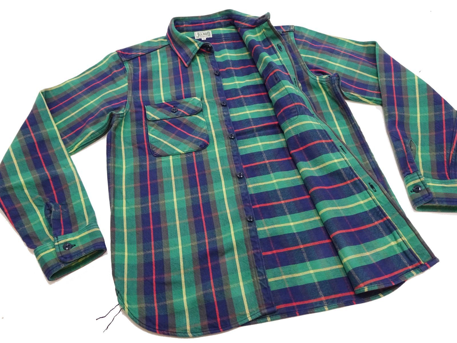 ジェラード JELADO コットン100% ネルシャツ JP02127 チェックシャツ