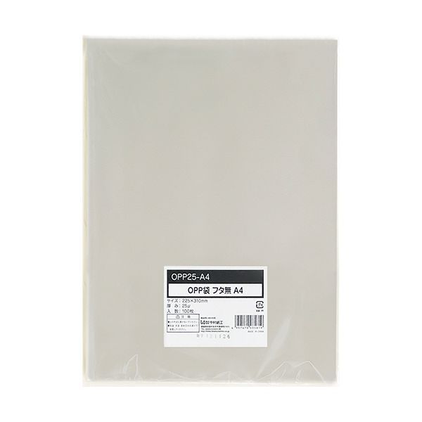 まとめ 今村紙工 OPP袋フラット フタなし A4 225×310mm 0.025mm厚 OPP25-A41セット 1000枚 100枚×10パック