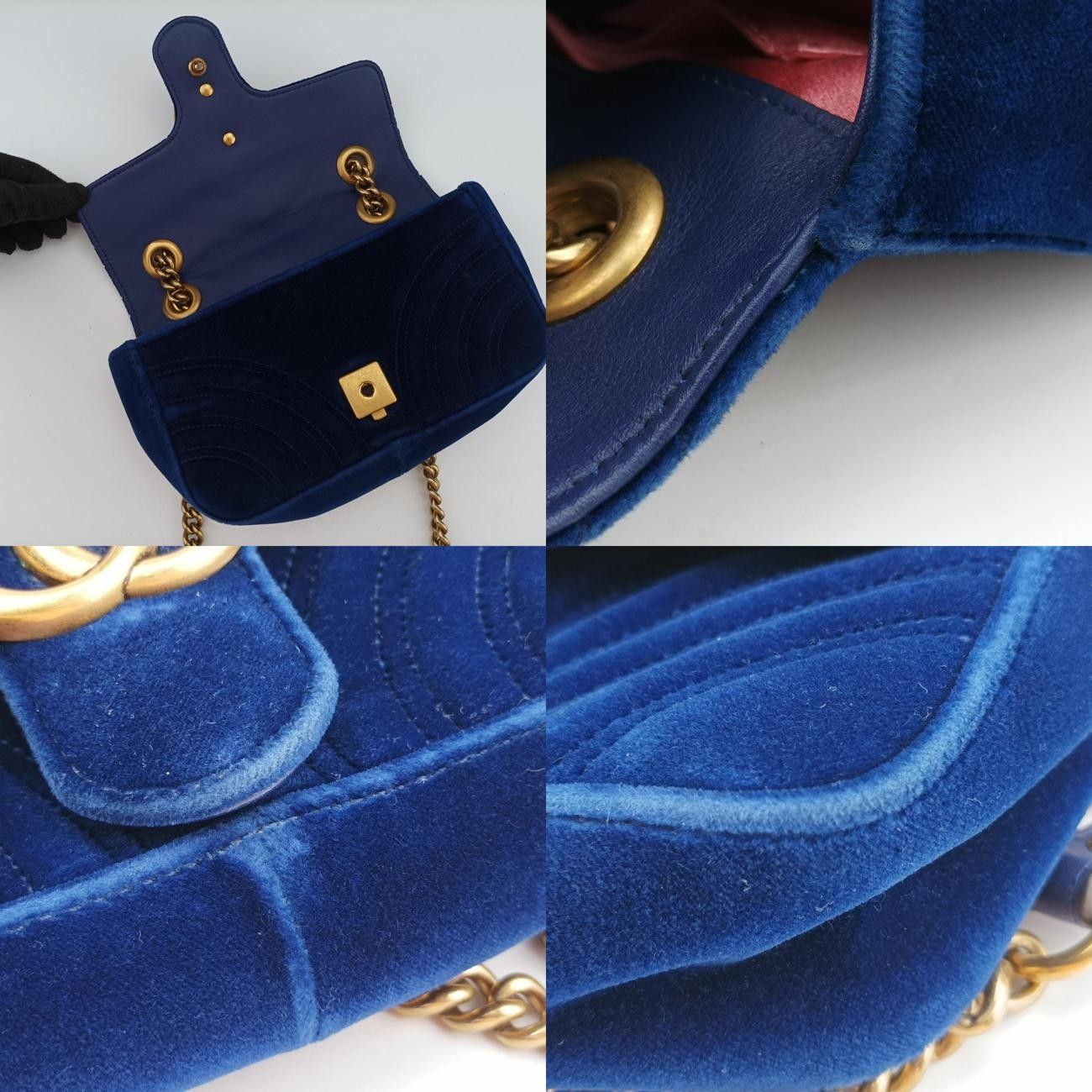 グッチGucciGGマーモントブルーベロア446744C026290997