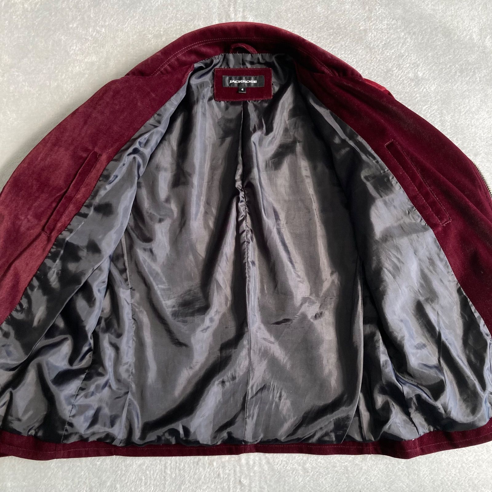 JACKROSE コーデュロイ ダブルライダースジャケット ワインレッド