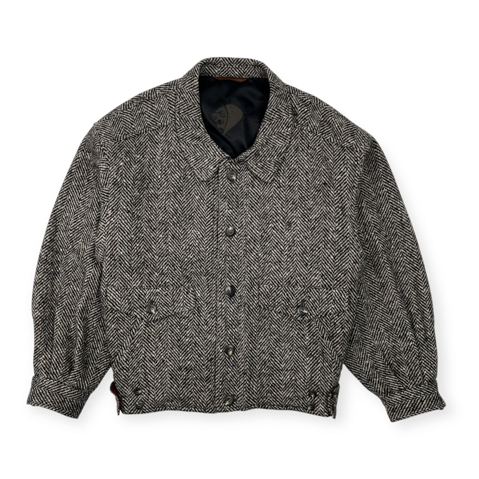 希少 レア vintage NINA RICCI ヴィンテージ ニナリッチ ネップ ツイード ウール ジャケット コート サイズ L /オールド/メンズ/ヘリンボーン 希少 レア vintage NINA RICCI ヴィンテージ ニナリッチ ネップ