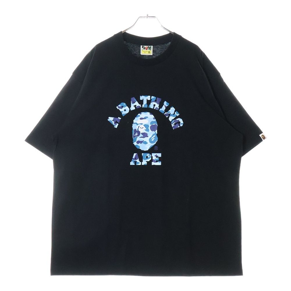 アベイシングエイプ ABC CAMO COLLEGE TEE フロントプリント クルーネック半袖Tシャツレディース/カモフラージュ 001TEL8020005L A BATHING APE (アベイシングエイプ) ABC CAMO COLLEGE TEE ABC