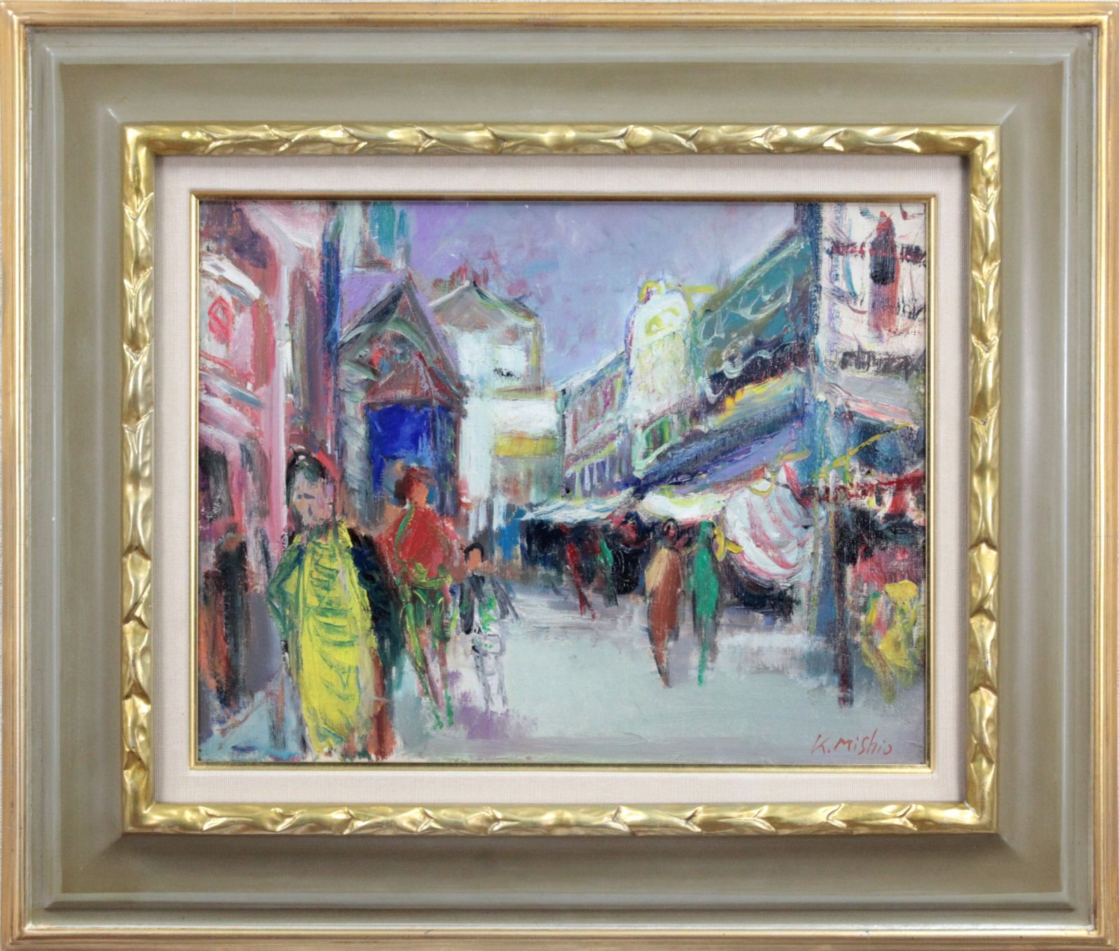 三塩清巳『朝市』油彩画【真作保証】 絵画 三塩清巳『朝市』油彩画【真作保証】 絵画 - メルカリ