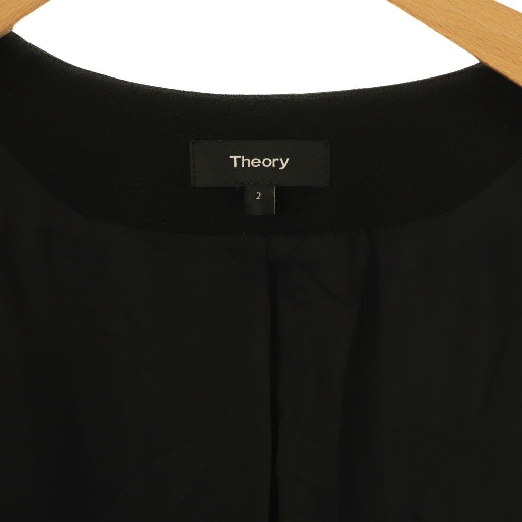 theory synthetic crepe ロングジレ　ベスト　セレモニー セオリー theory ジレ ベスト 黒 ブラック ダブル 2023 - メルカリ