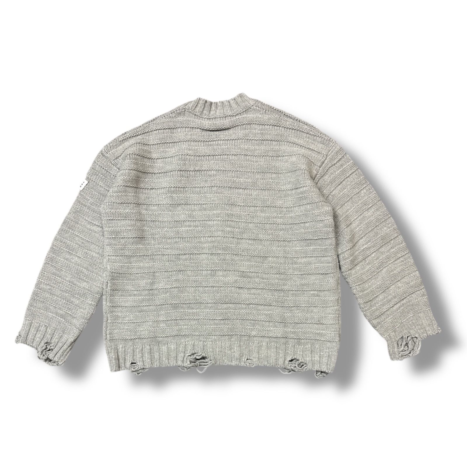 参考上代112200円 正規 MM6 Maison Margiela Vネックカーディガン ニット セーター エムエムシックスメゾンマルジェラ SH0HP0005 グレー L 99589A5