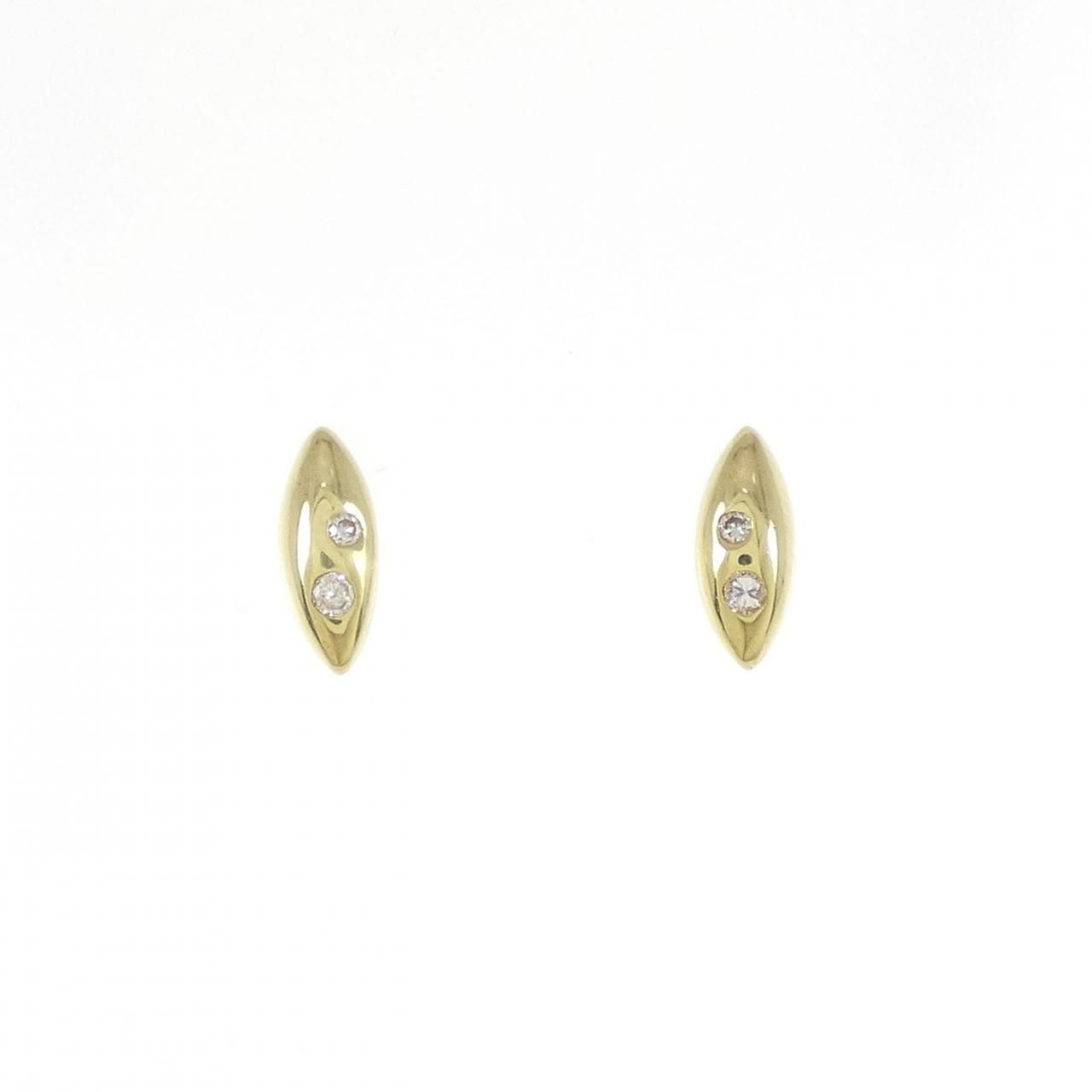K18YG ダイヤモンド ピアス 0.06CT