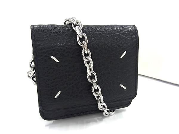 Maison Margiela メゾン マルジェラ レザー ショルダーバッグショルダーウォレット レディース ブラック系 FN1799
