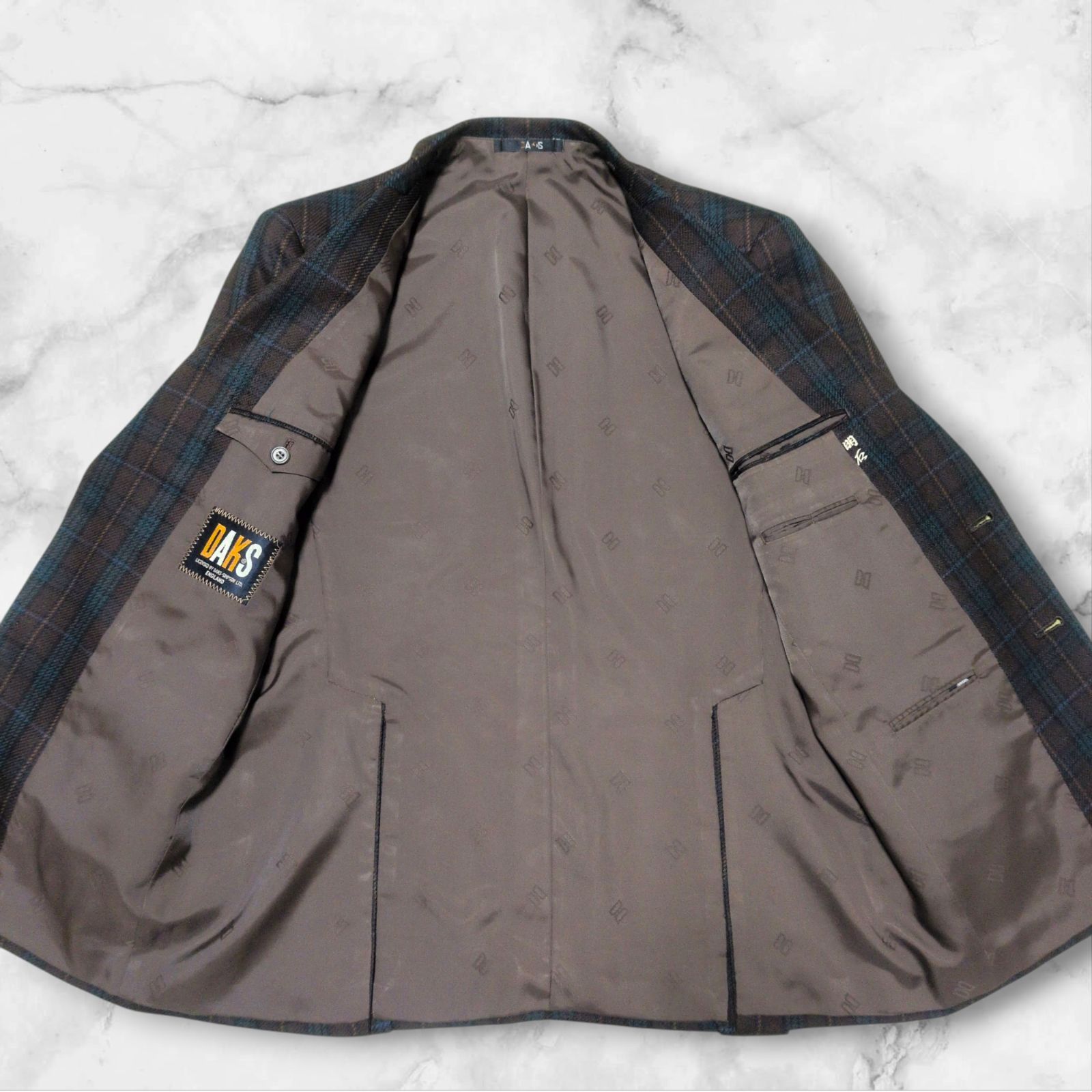 美品/Lサイズ】DAKS ダックス テーラードジャケット タータンチェック 