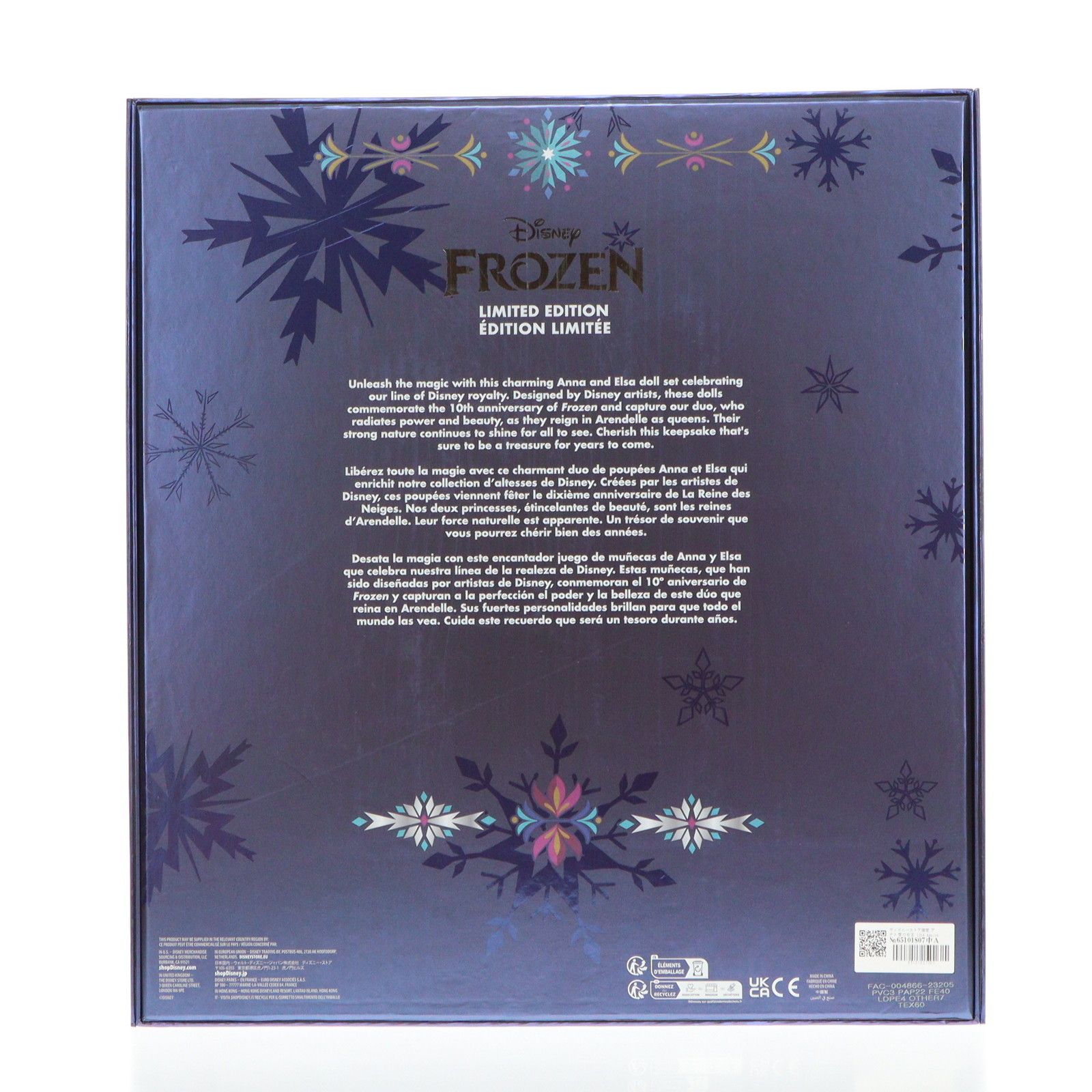 アナと雪の女王 - ディズニーストア限定 アナ&amp;エルサ アナと雪の女王 10th Anniversary LIMITED EDITION 完成品 ドール ディズニーストア ディズニーストア限定 アナ&エルサ アナと雪の女王 10th