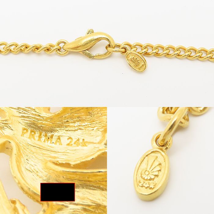 メルモ ゴールドペアセット PRIMA GOLD 龍型 純金 ネックレス K24 56cm 28.9g プリマ