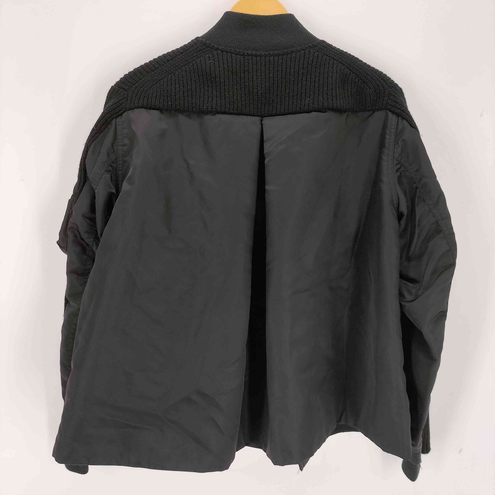 サカイ Sacai 21AW ニット切替ナイロンボンバージャケット メンズ JPN 