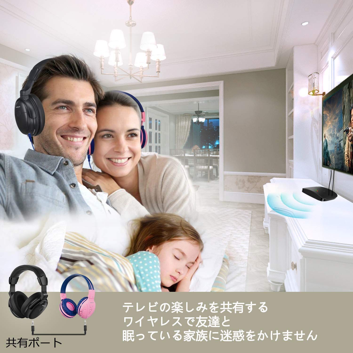 人気商品】TV//スマホ/iPad対応/PC対応 光デジタル/RCA/AUX対応 送信機