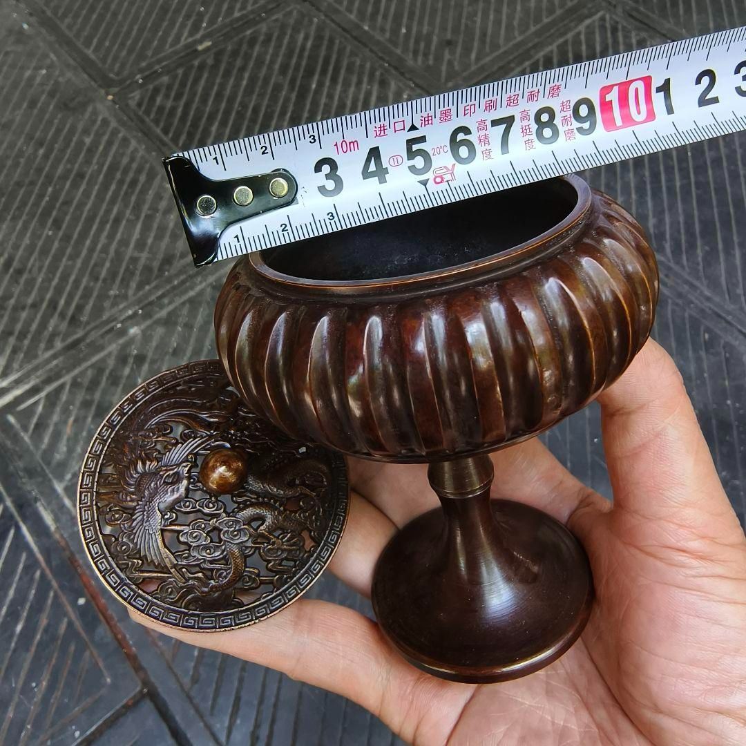 銅器 香炉 南瓜高脚盤香炉 傅山炉 応接間 茶室香薫炉 香道具 装飾品工芸品置物 銅器 香炉 南瓜高脚盤香炉 傅山炉 応接間 茶室香薫炉 香道具
