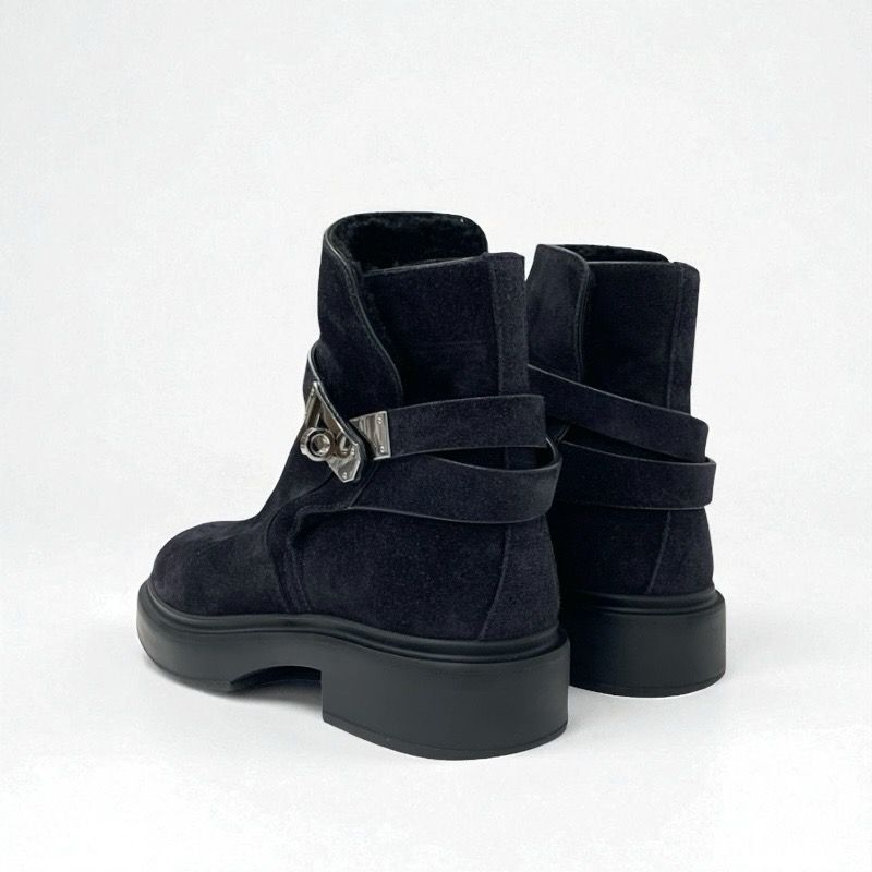 エルメス HERMES ヴォルヴェール ショート ブーツ ニットファブリック