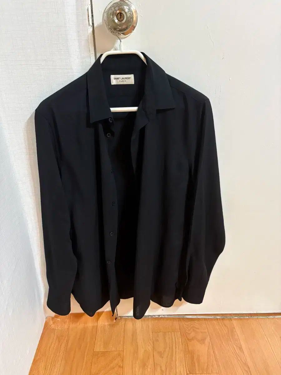 Saint Laurent サン ローラン 黒 ドレス シャツ 38