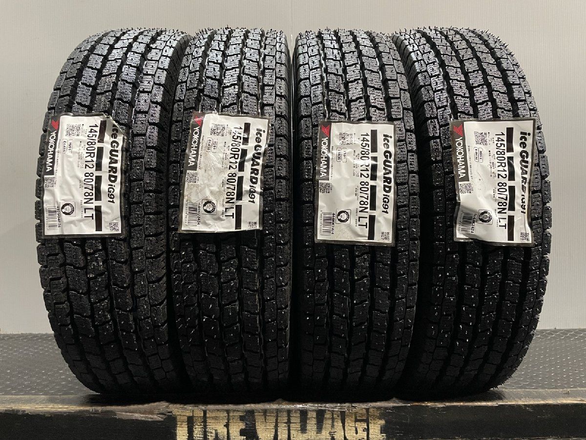 YOKOHAMA ice GUARD iG91 145 80R12 80 78N LT 12インチ スタッドレス 4本 軽トラ 軽バン エブリィ等 MTR413