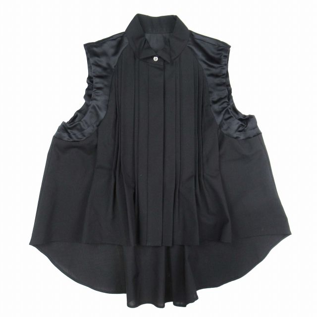 サカイ Sacai トップス ノースリーブシャツブラウス サイズ1 S ライトブルー×グレー レディース 異素材切り替え/レース sacai（トップス）のフリマアイテム一覧