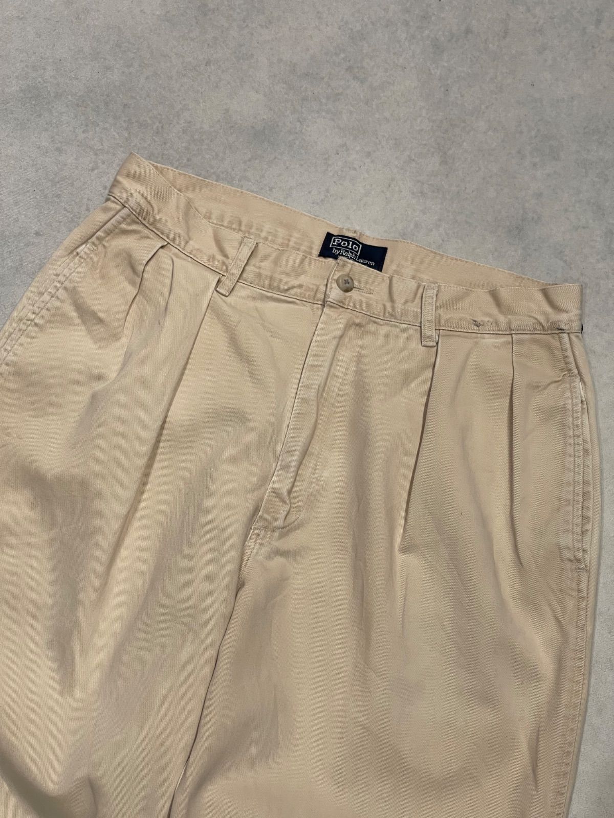 希少80's USA製 ラルフローレン ポロチノ ツータックチノパン W31 L 希少80's USA製 ラルフローレン ポロチノ ツータックチノパン W31 L