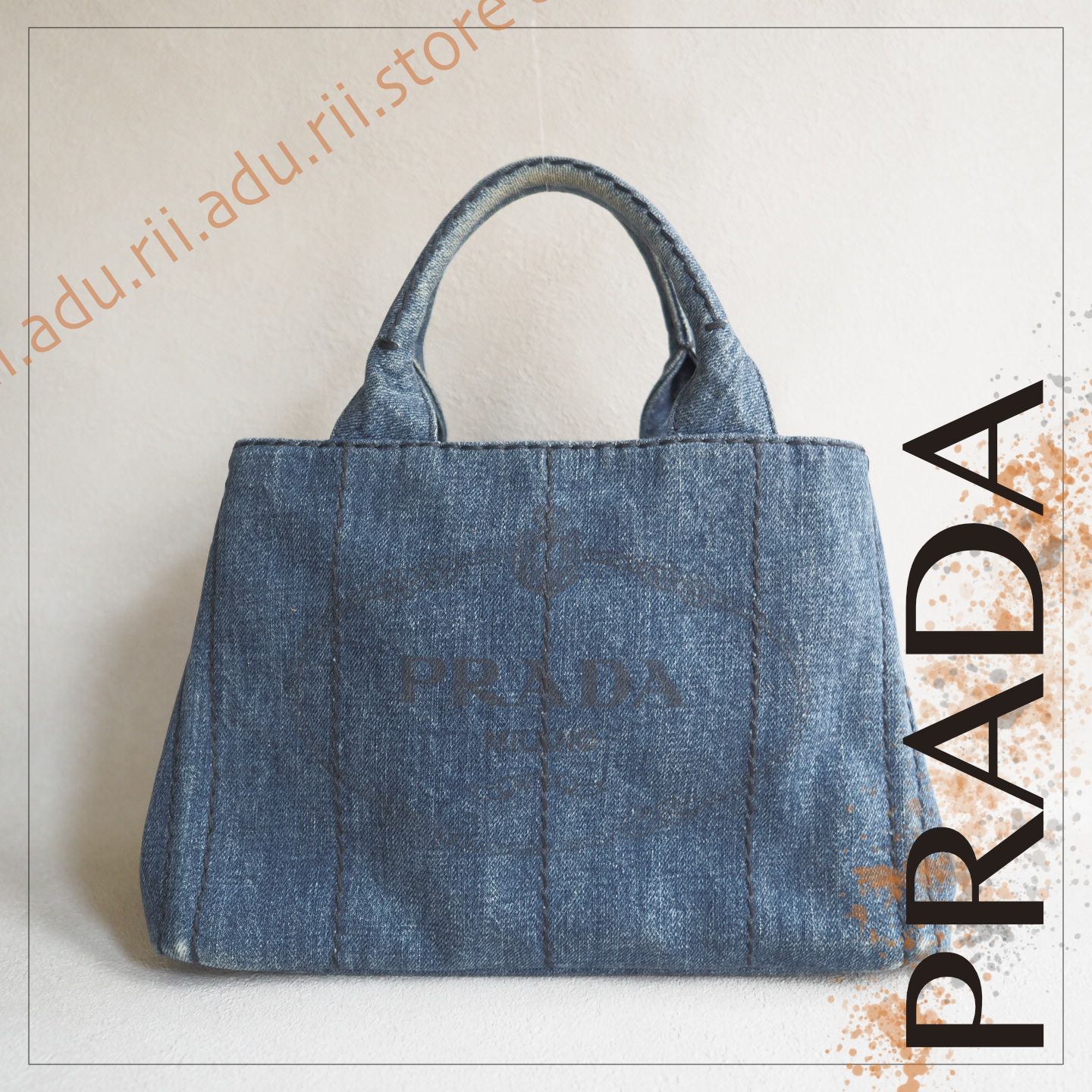 PRADA デニム カナパ ミニサイズ プラダ PRADA カナパ トートバッグ SS MINI ミニ デニム