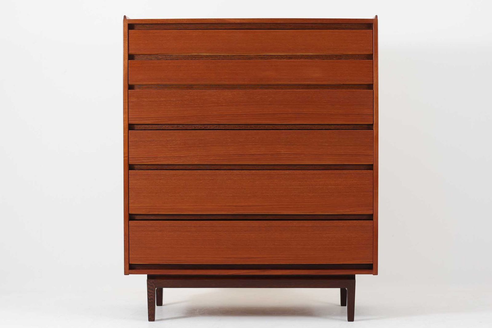 デンマーク製 6段チェスト チーク×ウェンジ材 幅90cm 北欧