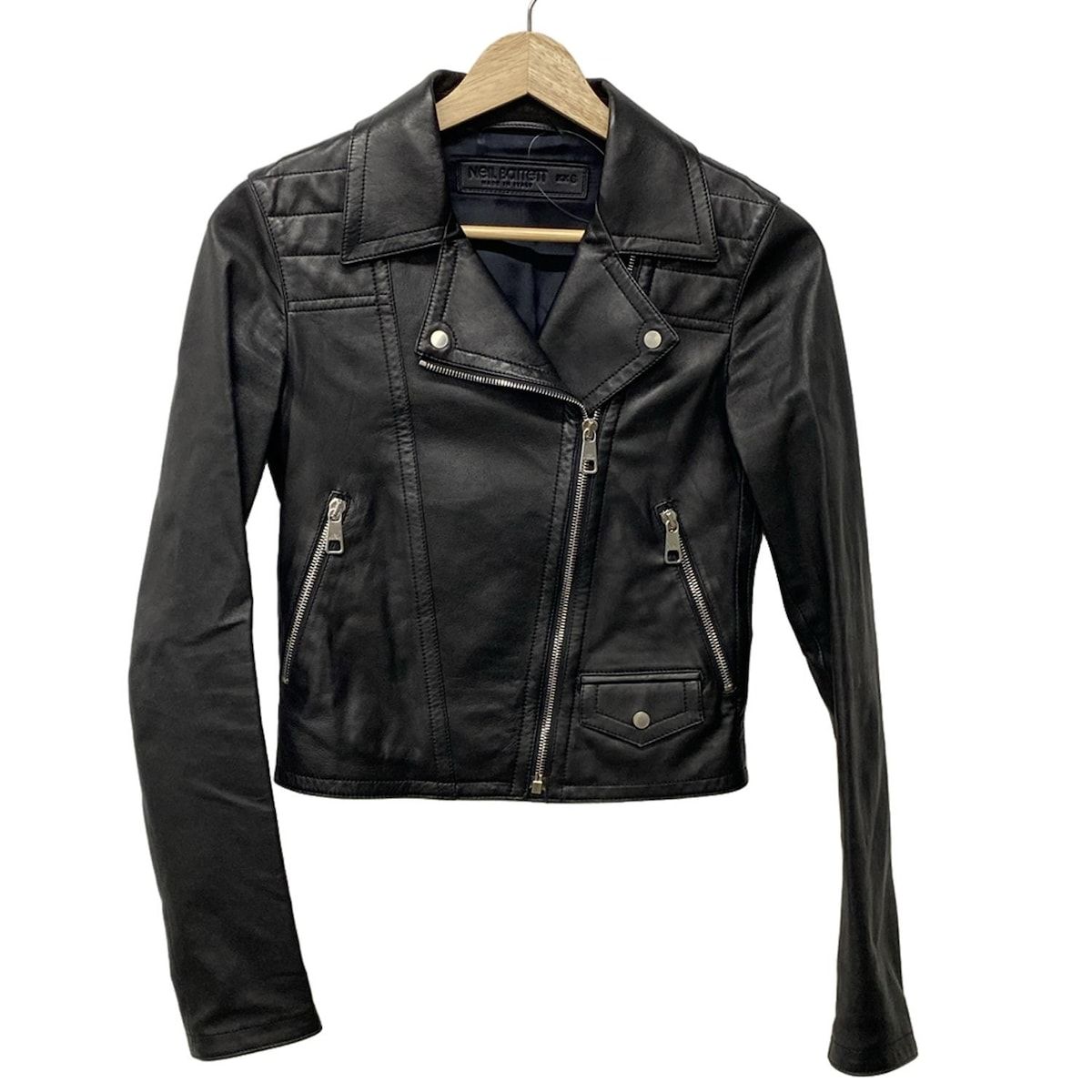 NeilBarrett ニールバレット ライダースジャケット サイズXXS XS レディース - 黒 長袖|レザー|春|秋