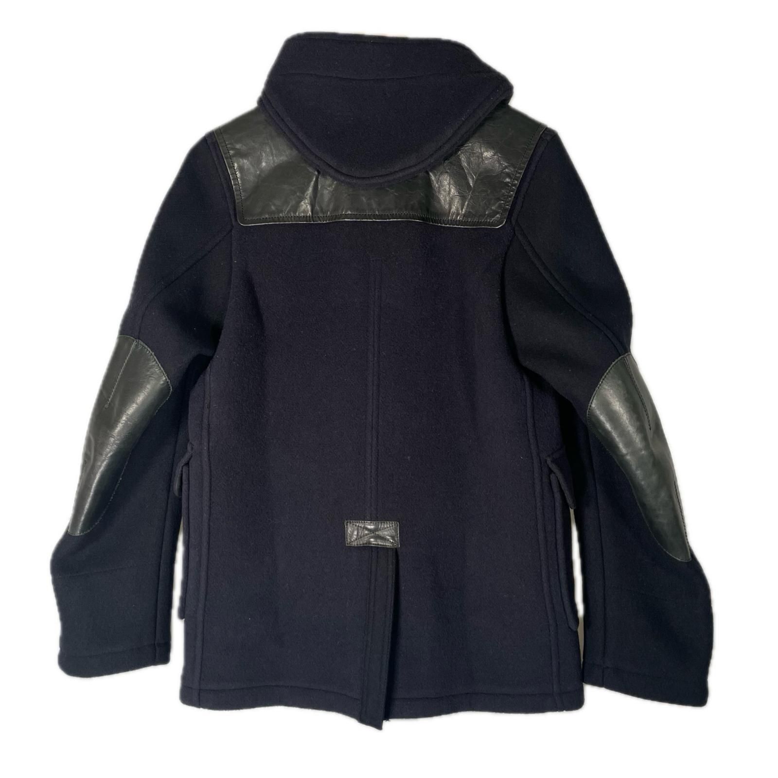 JUNYA WATANABE ネイビー 変形コート ウール　フェイクファー JUNYA WATANABE ネイビー 変形コート ウール フェイクファー