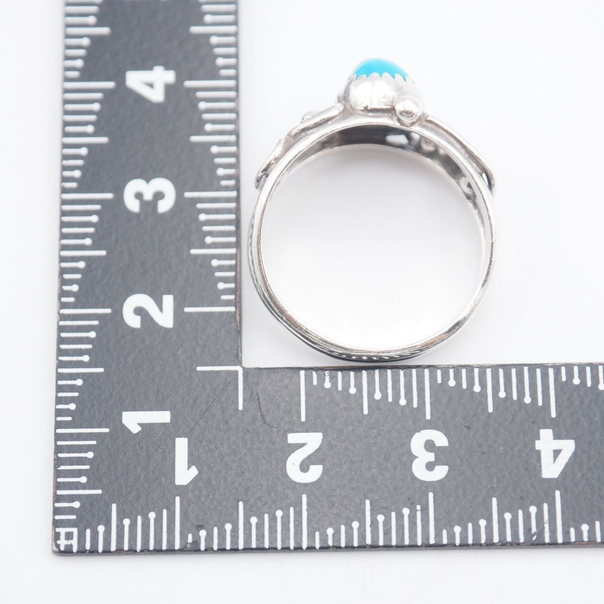 B006 ターコイズ トルコ石 STERLING刻印 リング デザイン