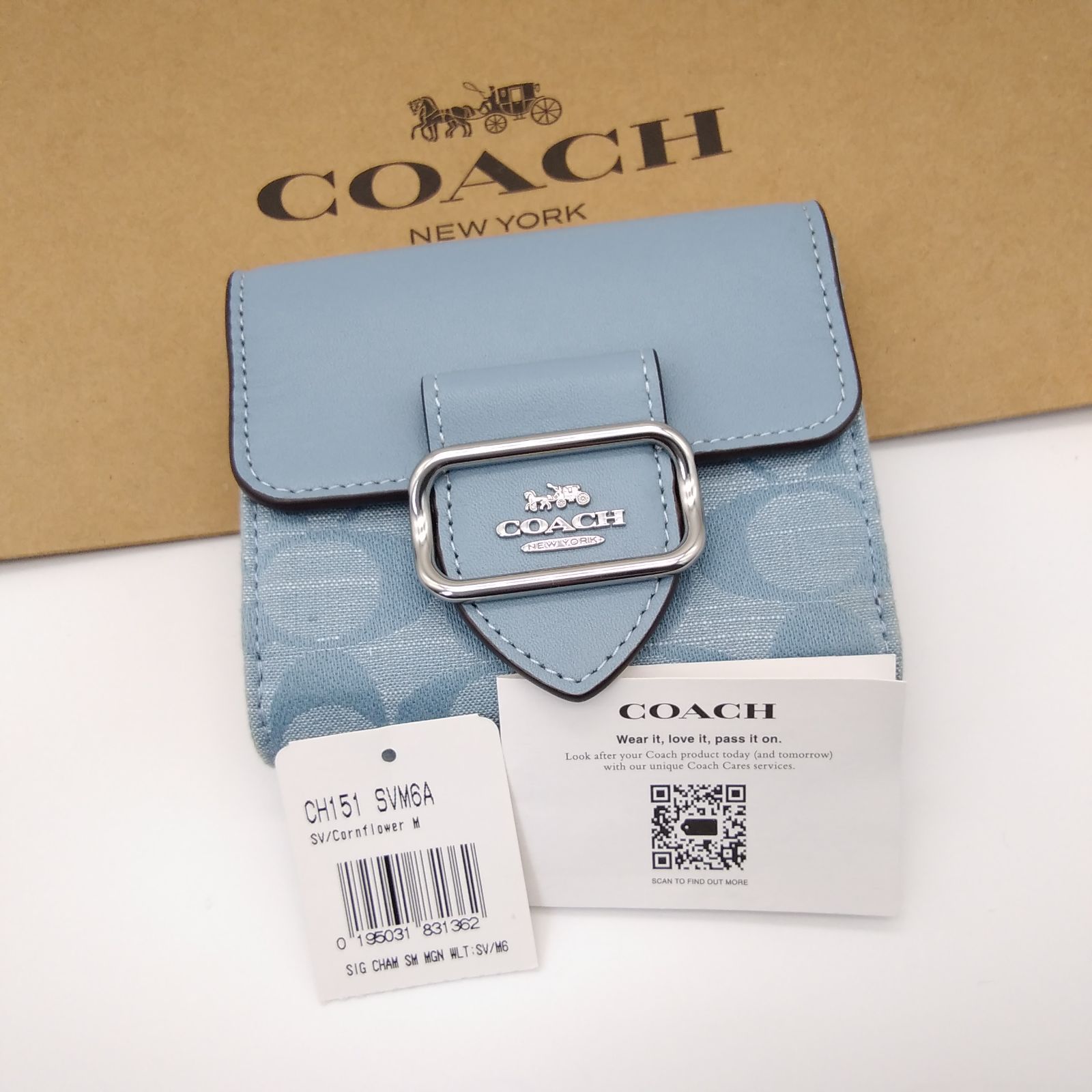 スモール モーガン ウォレット 折り財布 COACH CH151 シグネチャー