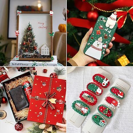 No 958❣️可愛いクリスマスツリーレジンヘアゴム❣️٩(๑❛ᴗ❛๑)۶❣️ ハンドメイド☆レジン ヘアゴム ポニーフック☆クリスマスツリー 冬