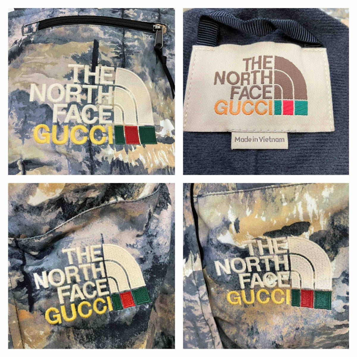 GUCCI グッチ 21AW × THE NORTH FACE ザ ノースフェイス エディション オーバーオール フォレスト柄 663768 サイズXL  - メルカリ