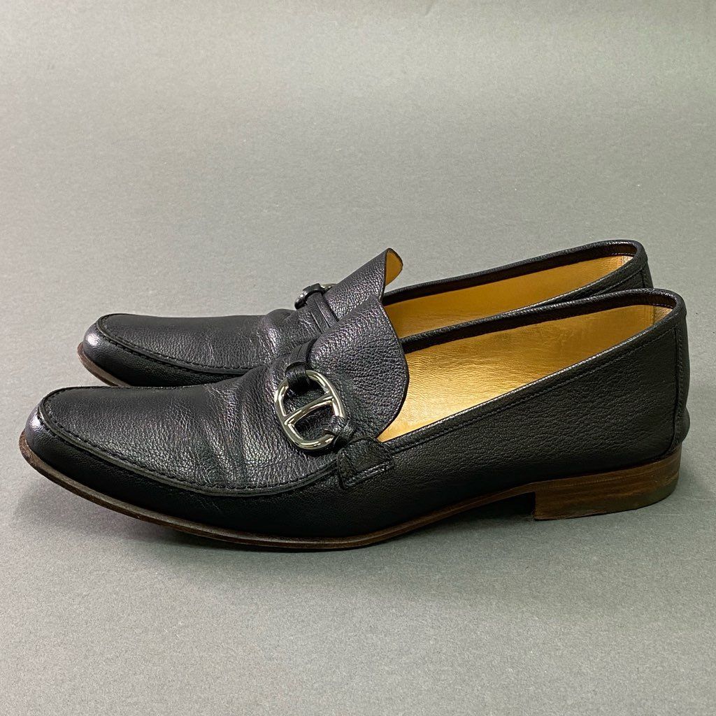 4e10 HERMES エルメス シェーヌダンクル ビジネスシューズ 42 ブラック  