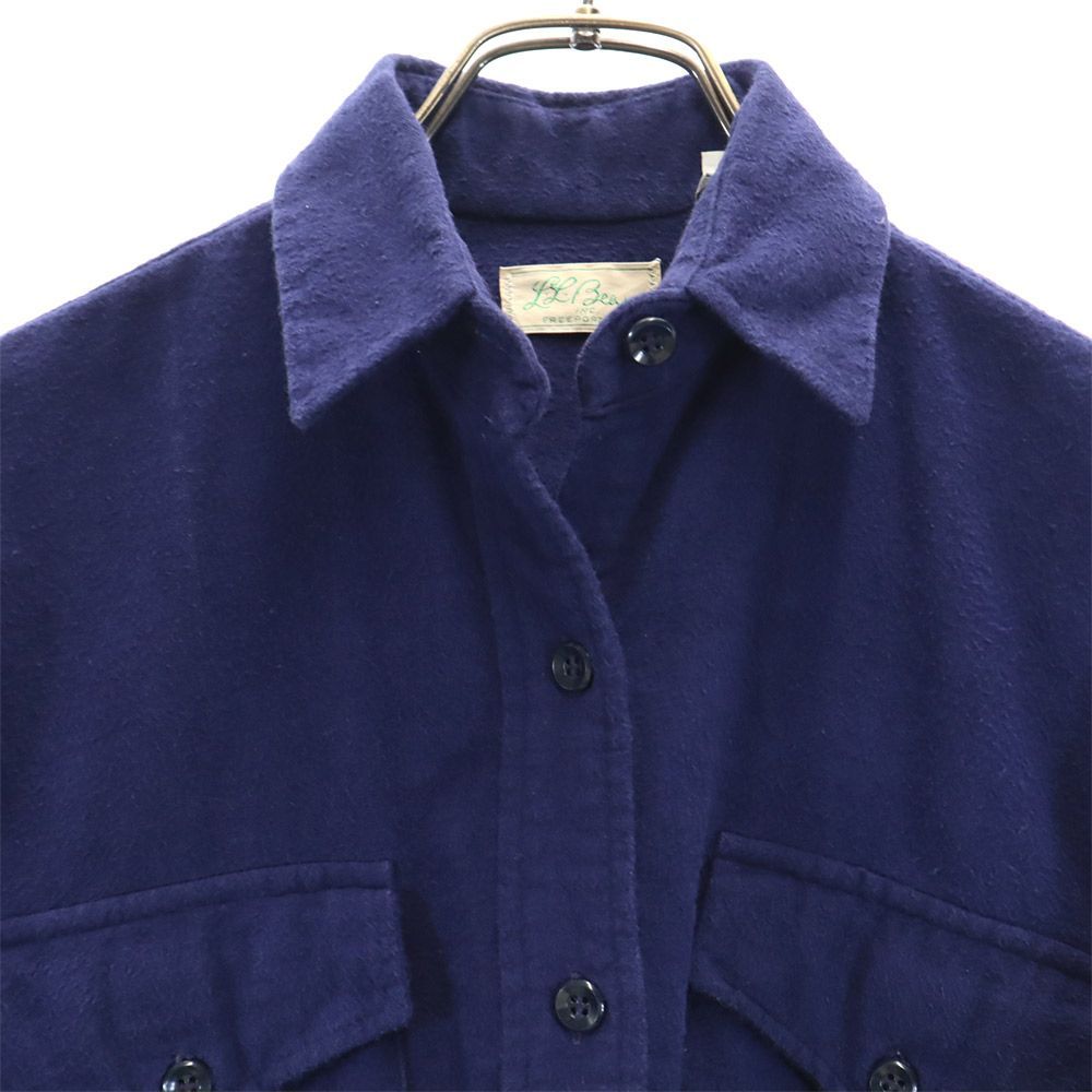 エルエルビーン 70s ヴィンテージ 筆記体タグ モアシャツ 長袖 シャツ 12 ネイビー L.L.Bean キッズ