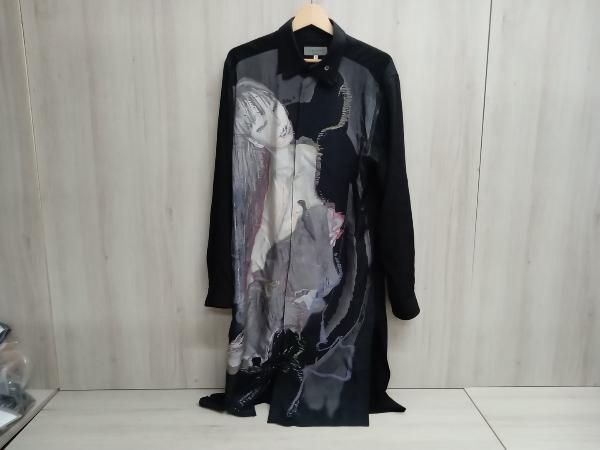 24aw YOHJI YAMAMOTO POUR HOMME LADY DESIGN LONG BLOUSE DEFORMEDCOLLAR 長袖シャツ ヨウジヤマモト サイズ2 ブラック