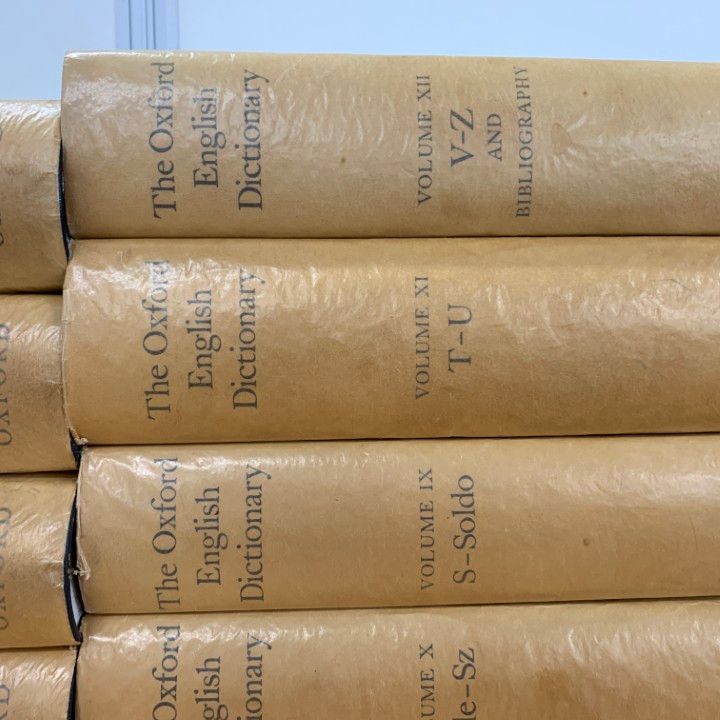 本革金箔押しオックスフォード辞書Oxford Dictionar￼y四冊セット □03)【同梱不可】The Oxford English Dictionary 12冊セット