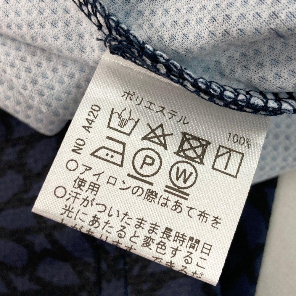 サイズ：42 HEAL CREEK ヒールクリーク  長袖ハーフジップTシャツ 総柄 ネイビー系 [240101449138] ゴルフウェア レディース ストスト サイズ：42 HEAL CREEK ヒールクリーク 長袖ハーフジップTシャツ