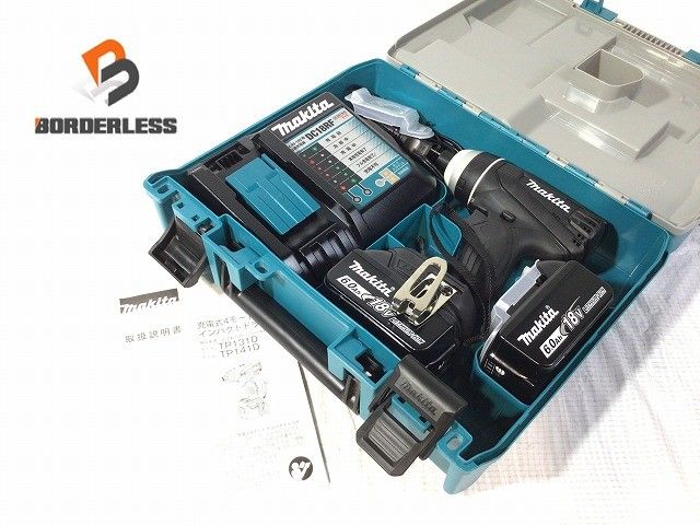 makita マキタ 18V 4モードインパクトドライバー TP141DRGXB 黒 バッテリ2個 18V6.0Ah 充電器 ケース付 コードレス