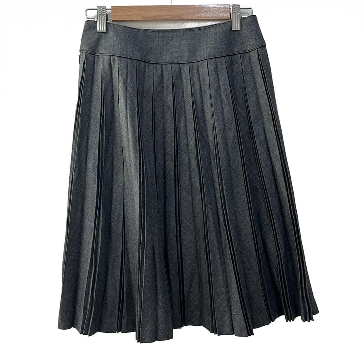 Burberry LONDON バーバリーロンドン スカート サイズ36 M レディース - グレー ひざ丈 プリーツ