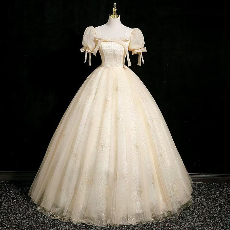 ドレス 大人 ピアノ 発表会 演奏会 ロングドレス ロング丈 スクエアネック 編み上げ ワンピース 袖あり 半袖 パフスリーブ リボン ガーリー パーティードレス RIMAWATER_COM